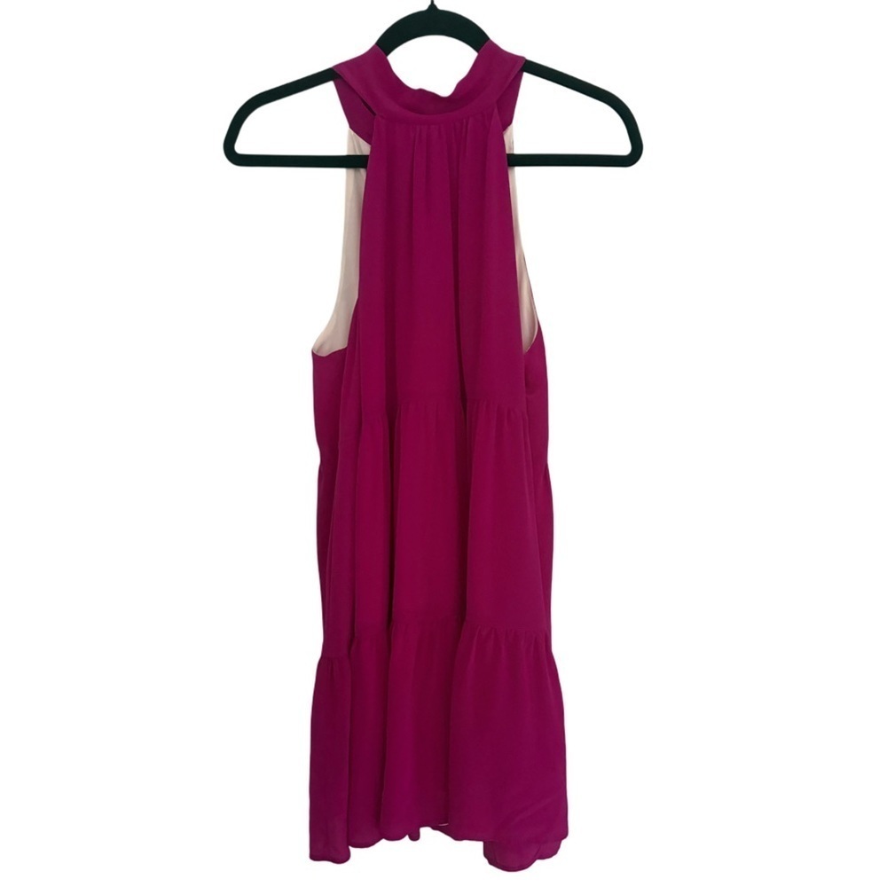NWT Berry Pink 100% Silk Feminine Sleeveless Fairy Dress